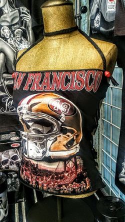 WOMEN'S "SAN FRANCISCO 49ERS" CUSTOM CUT & WEAVED DESIGNED BY ME. ONE-OF-A-KIND