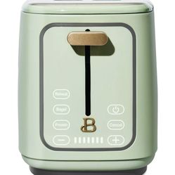 Beautiful 2 Slice Toaster with Touch-Activated Display, Sage Green  