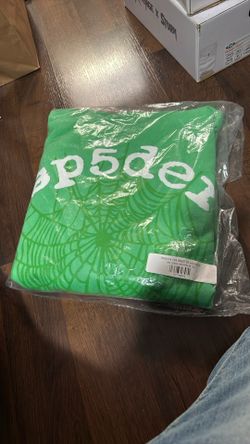 Sp5der Legacy Hoodie Green Medium Brand New