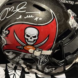 Mike Alstott Autographed Helmet 