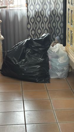 Bags of clothes