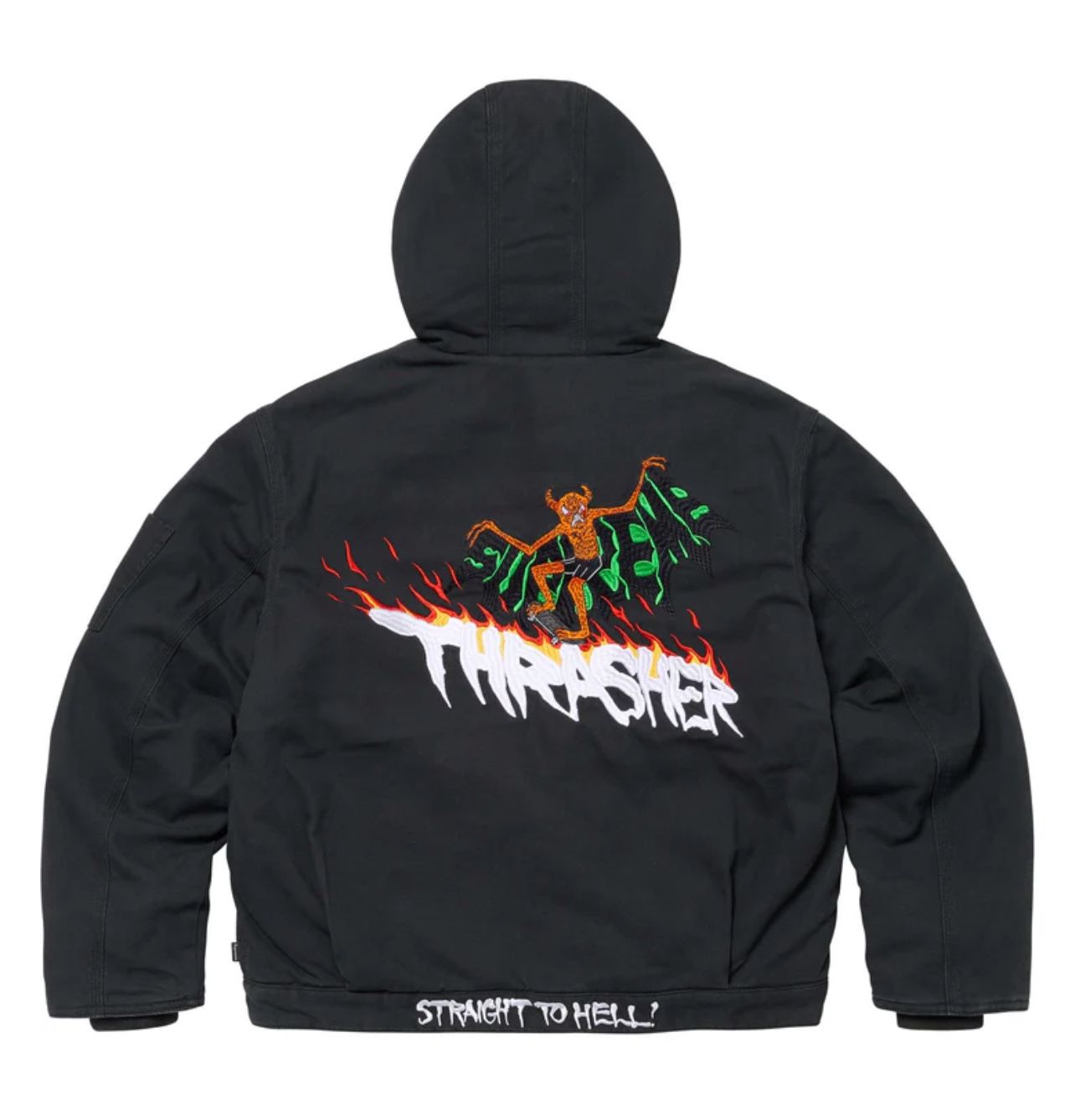 Supreme/Thrasher Hooded Work Jacket (BLACK XL)