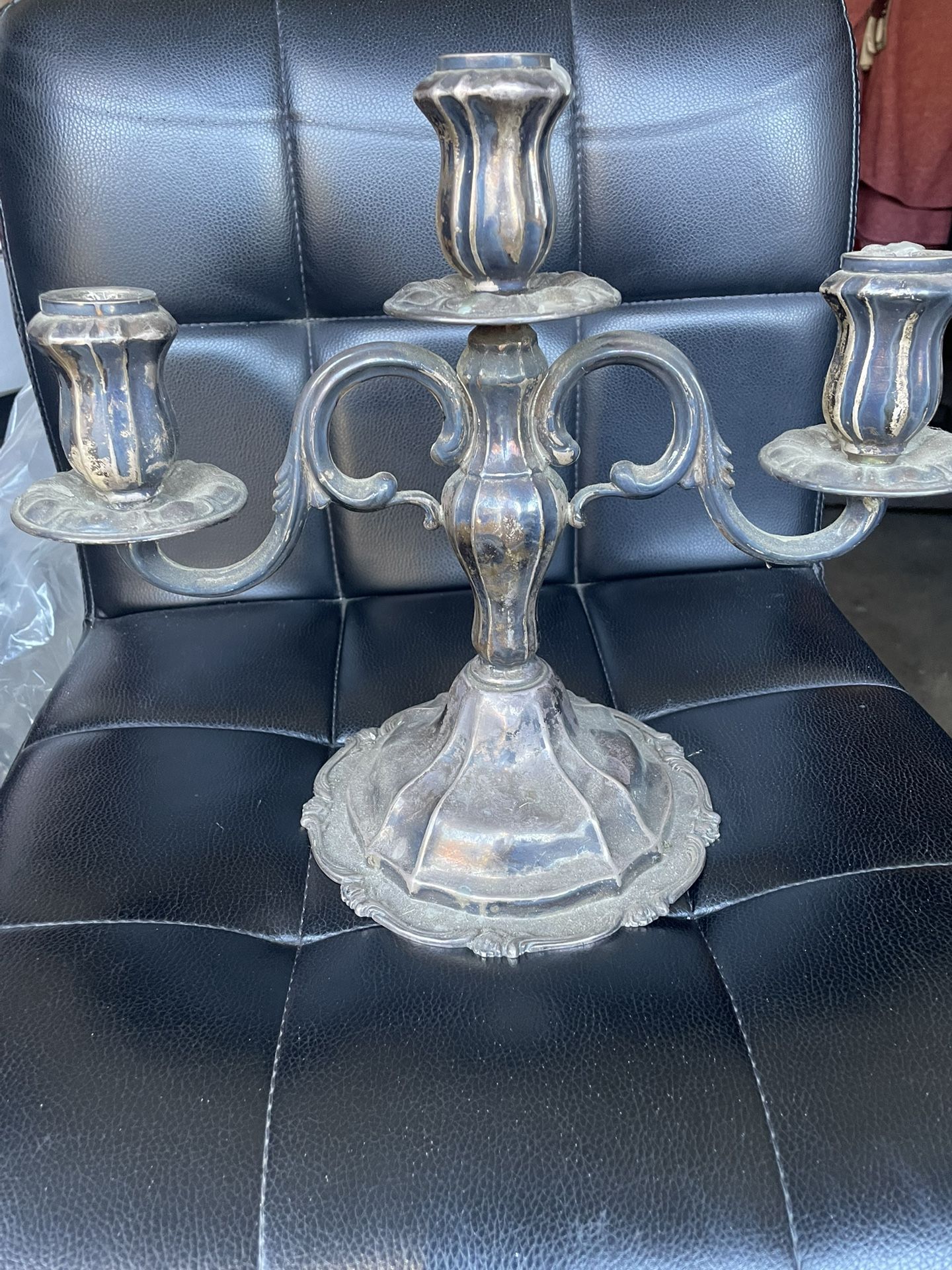 Antique Silver Plated Candelabra