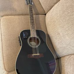 Fender Electric Acoustic 12 String Guitar DG-16E-12 Black