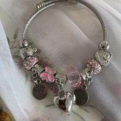 🎈❤️🎊TITANIUM STAINLESS STEEL WITH CHARMS 🥰