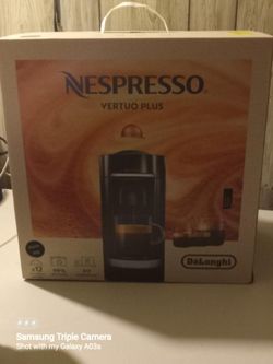Nespresso VertuoPlus Coffee and Espresso Machine by De'Longhi – Black Matte