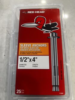 1/2 in. x 4 in. Zinc-Plated Steel Hex-Nut-Head Indoor Sleeve Anchors (25-Pack)