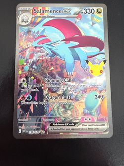 Salamence ex Pokémon Card 156/128 Special Illustration Rare