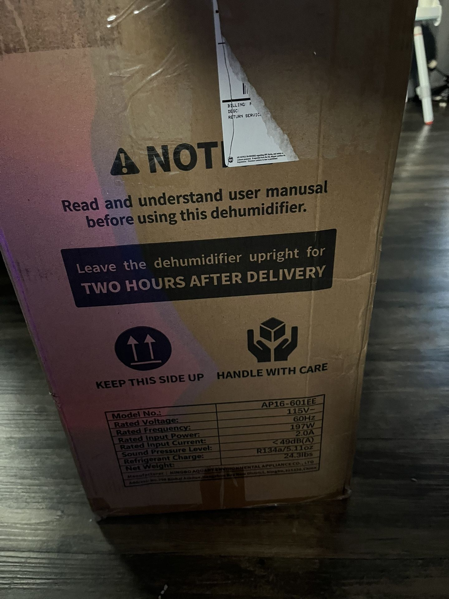 Air Dehumidifier. Deshimidificador