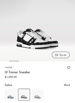 LV Trainer Sneaker - Black White