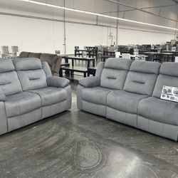  Brand New Comfy Reclining Sofa Sofa Loveseat Set 