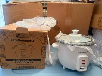 Rice Cooker, Keep Warm, White, 6 Cups Cooked3 Cups Uncooked - Also Makes Soups, Stews, Grains and Hot Cereals for Versatile One-Pot Meals   New sealed
