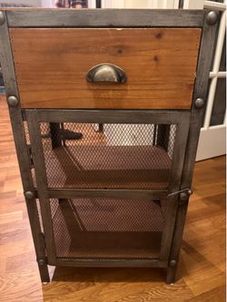 Industrial style side table or night stand