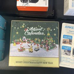 Advert calendar for merry Christmas and happy New Year’s Eve mini blocks