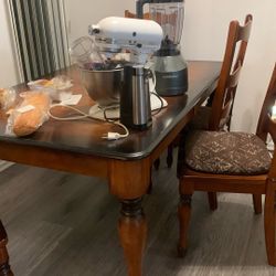 Comedor Bonito 4 Silla De Madera Muy Bonita
