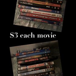 Vintage Vhs And Dvd Movies-$3 Each