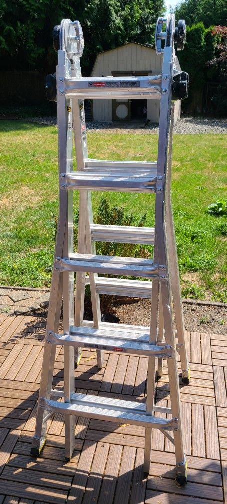 Gorilla Ladders 22 ft. Reach MPXW Aluminum Multi-Position Ladder
