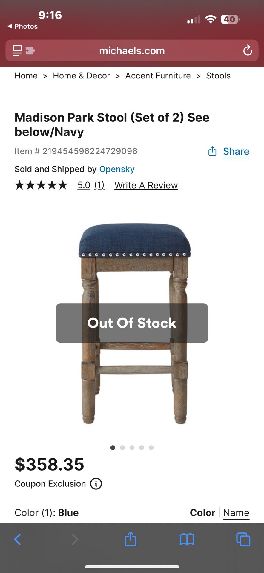 4 Madison Park Bar Stools