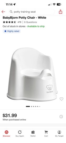 BabyBjorn Potty Chair White