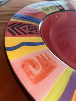 Certified International “Jane Davie” Vibrant Abstract Serving Bowl