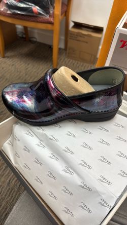 Dansko Women's Professional Petrol Patent Leather Clogs
