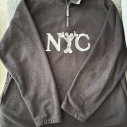 VINTAGE Y2K DISNEY NYC WORLD OF DISNEY MICKEY MOUSE FLEECE PULLOVER JACKET SIZE L