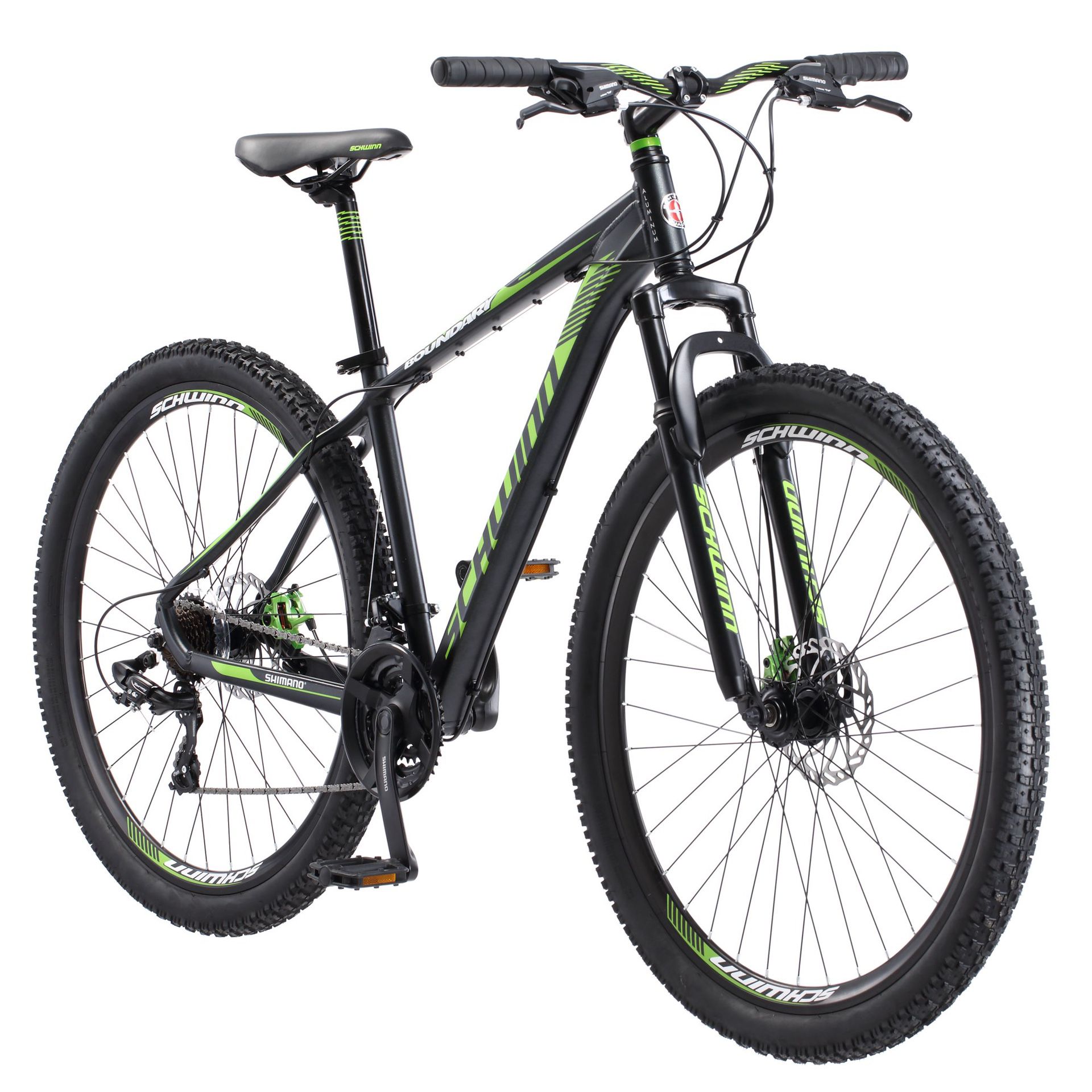 New, Schwinn Boundary Men's Mountain Bike, 29-inch wheels, 21 speeds, Dark Green and Black