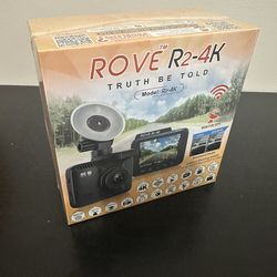 ROVE R2-4K Dash Cam Built-in WiFi 6 GPS Car Dashboard Camera Recorder with UHD 2160P, 2.4" IPS Screen, 150° Wide Angle, WDR, Night Vision