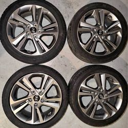 Hyundai Elantra 17 Inch Rims And Tires Original Factory Solid Aluminum 5x114.3mm 