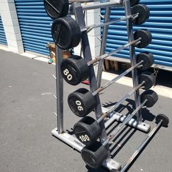 Fixed Barbell Gym Weights Straight Bar Weight Set