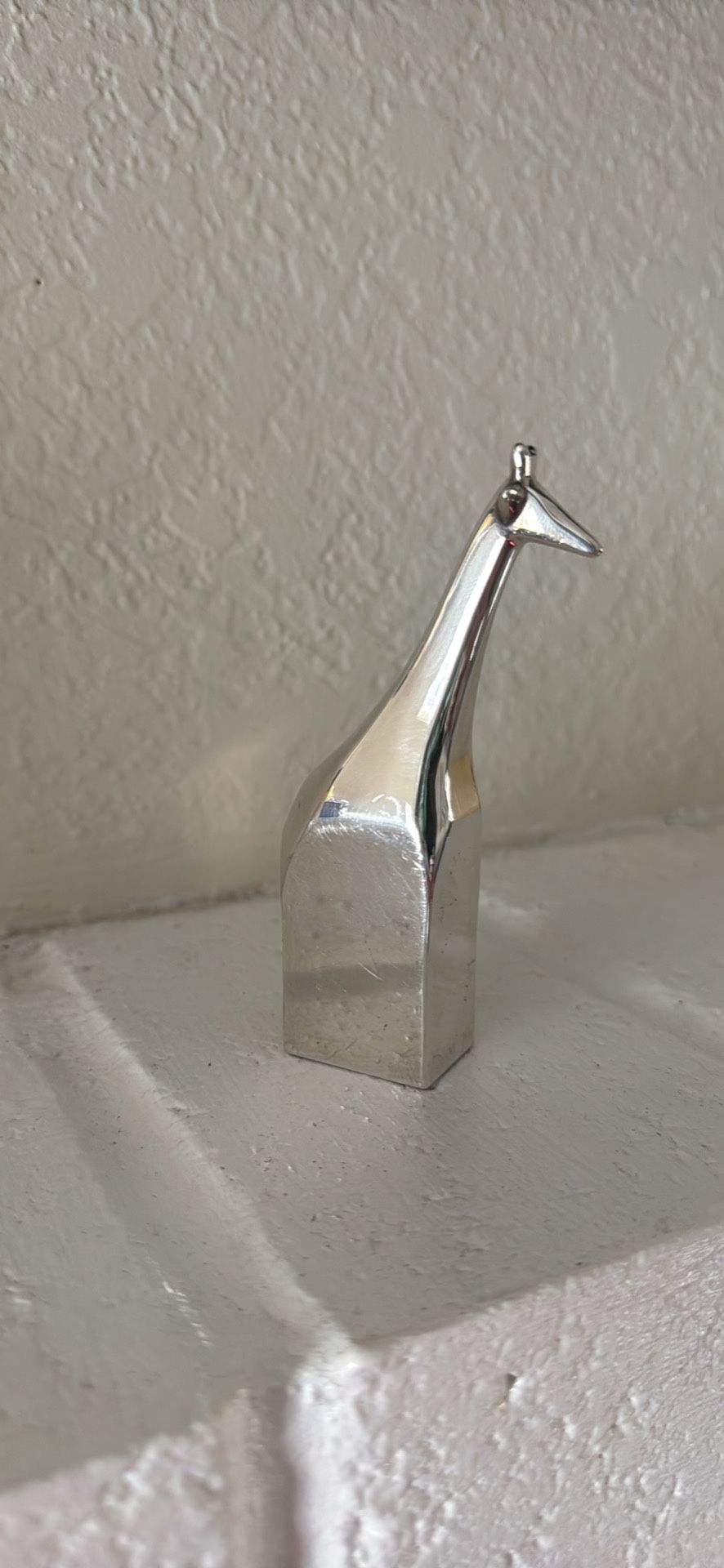 Silver Giraffe Paperweight