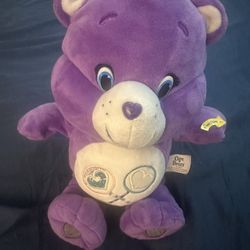 CARE BEARS Share Bear 11" SING ALONG Purple INTERACTIVE Singing PLUSH