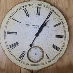 Antique style large clock 32.5" high and 23.5" wide