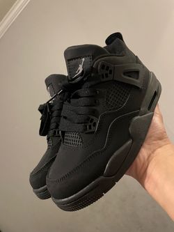 Air Jordan 4 Black Cat Sneakers Kids size 1.5y