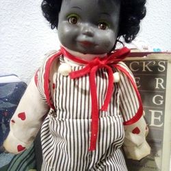 Antique Porcelain Doll With Stand 
