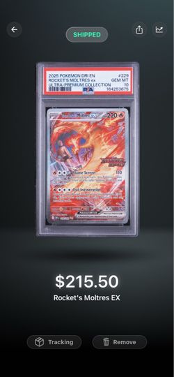 PSA 10 Rocket's Moltres EX  Card