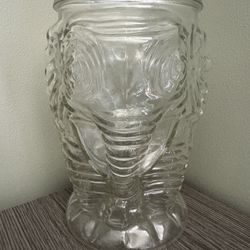 Trunk Full of Treats: Libbey Glass Elephant Cookie Jar without Lid
