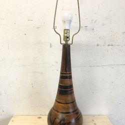 Mid-century Modern Solid Tropical Wood Lamp