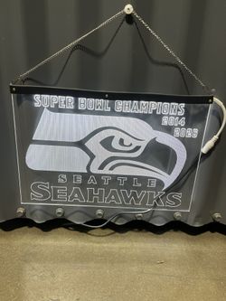 Seattle Seahawks Led Sign Custom-Made 12” X 8” Man Cave Bar Nfl