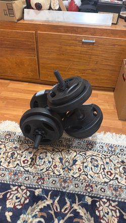 Adjustable Dumbbell Weights – 15 lb Each