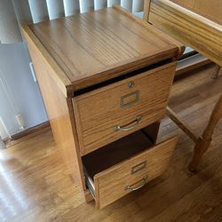 Oak File Cabinet