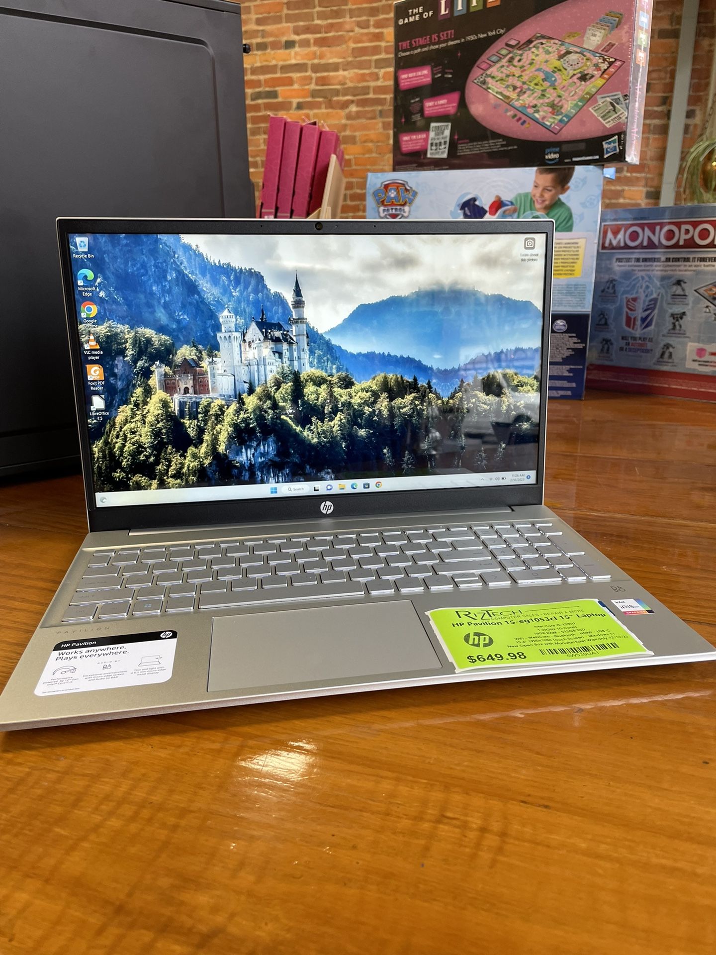 NEW OPEN BOX WARRANTY->12/23 HP Pavilion 15.6”FHD 10-Core W11 16GB RAM 512GB SSD