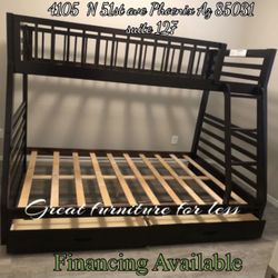 Bunk Bed Twin Over Full With Drawers Brand New