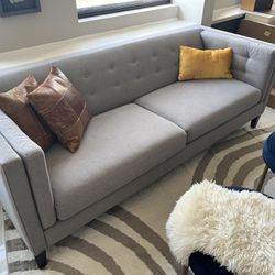 Grey Modern Sofa For Sale - Macy’s - Good Condition