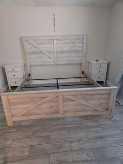 Farmhouse King sized bed frame