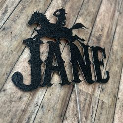Cowgirl Cake Topper 