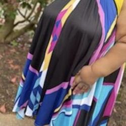 Plus Size Sleeveless Chain Dress