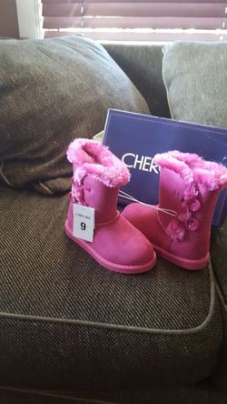 Pink girl boots