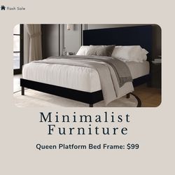 Queen  Platform bed frame