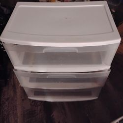 2 white Storage Containers $20each